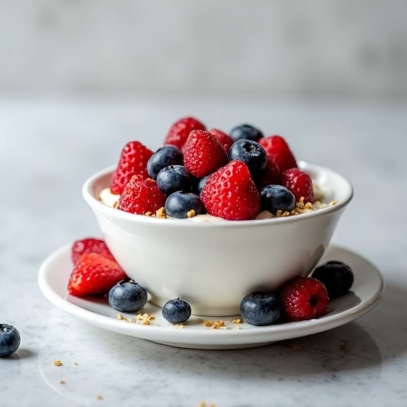 Silky Protein Yogurt Bowl with Berries and Almond Butter