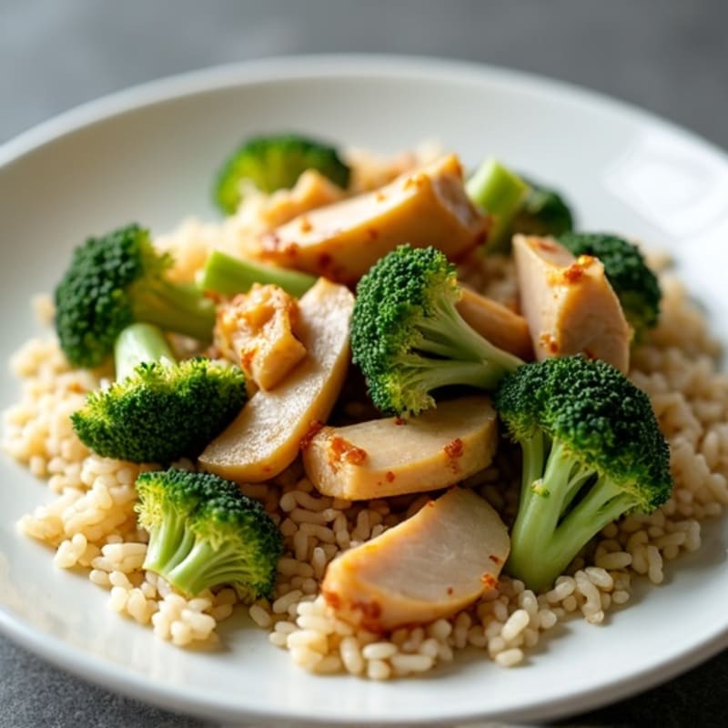 Stir-Fried Chicken with Broccoli and Jasmine Rice