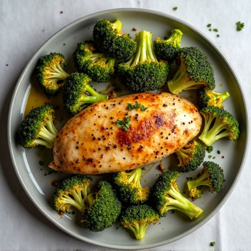Sheet Pan Roasted Chicken and Crispy Broccoli
