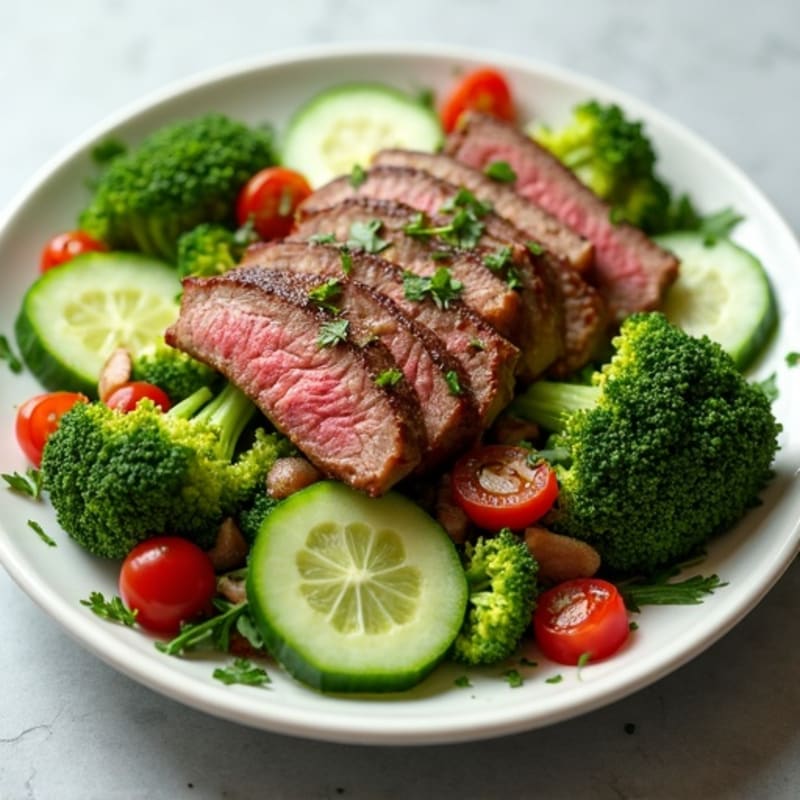 Lean Beef and Cucumber Salad with Fresh Herbs