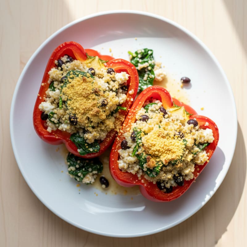 Creamy Cottage Cheese and Quinoa Stuffed Peppers