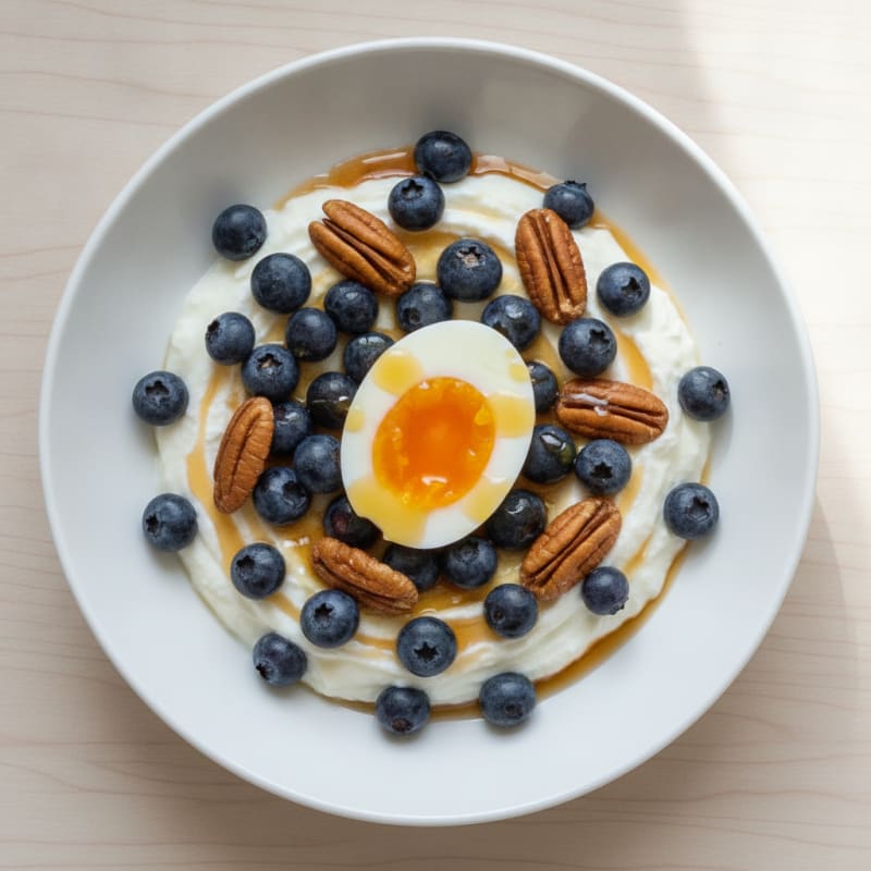Egg and Skyr Breakfast Bowl with Berries