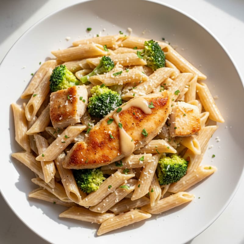 Garlic Parmesan Chicken Alfredo Pasta
