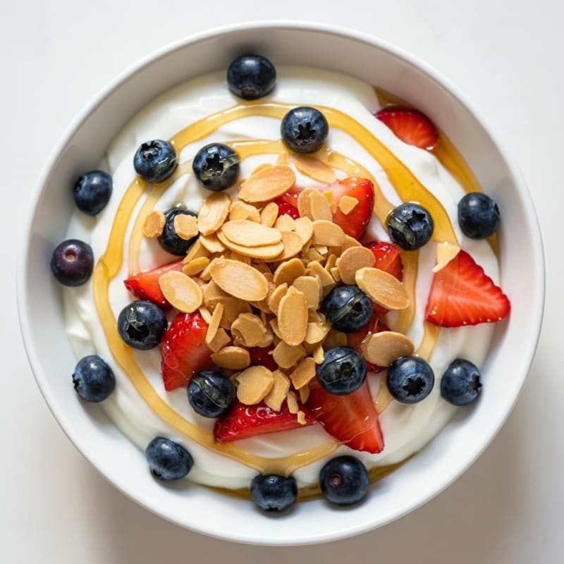 Greek Yogurt Parfait with Berries and Almonds