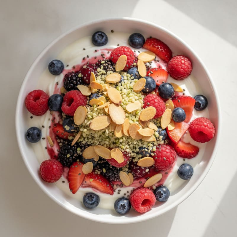 Creamy Greek Yogurt Protein Parfait with Mixed Berries