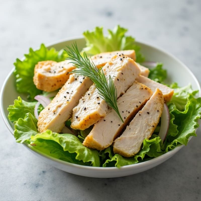 Creamy Dill Chicken Salad with Crisp Lettuce