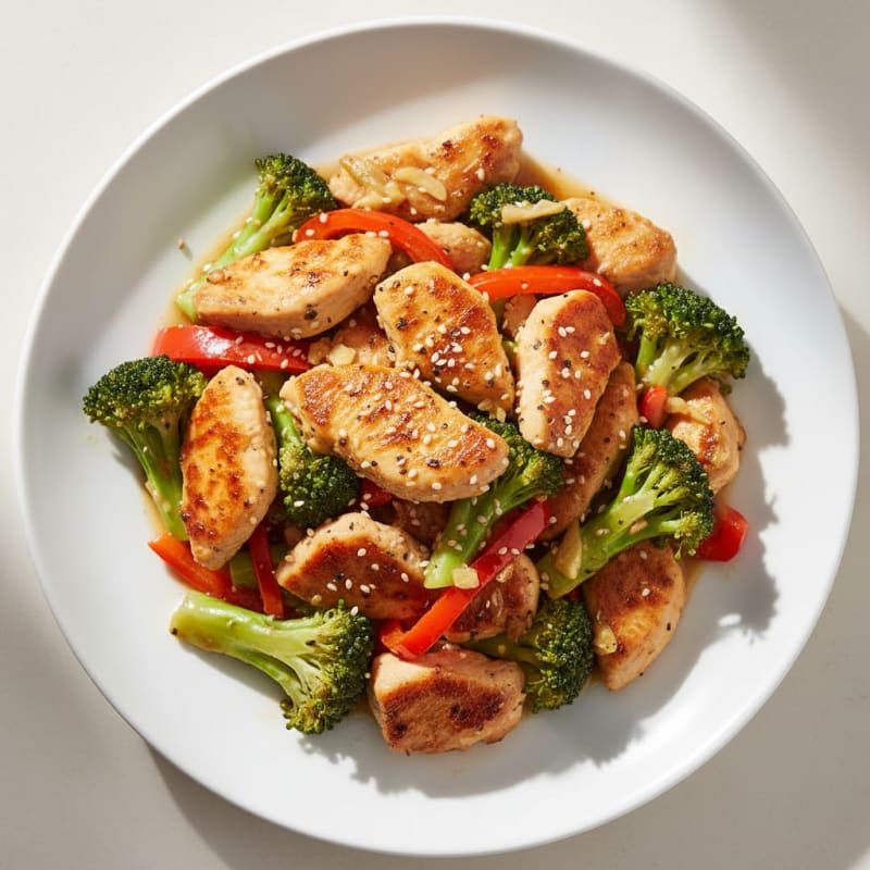 Ginger-Garlic Chicken Stir-Fry with Broccoli