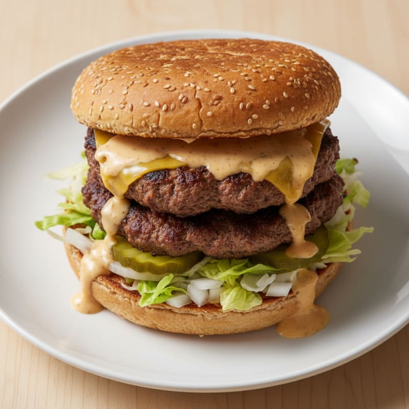 Classic Beef Burger with Special Sauce