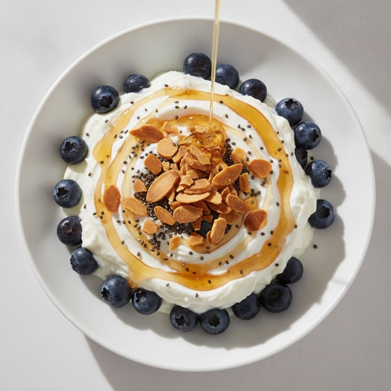 Creamy Greek Yogurt Protein Parfait with Almonds