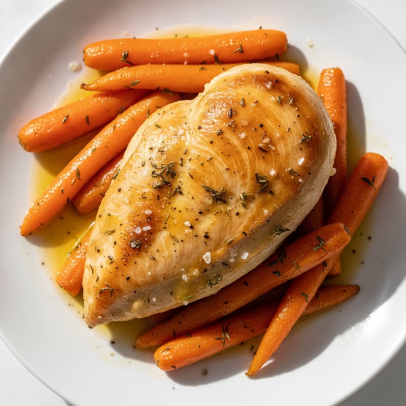 Herb-Roasted Chicken Breast with Carrots