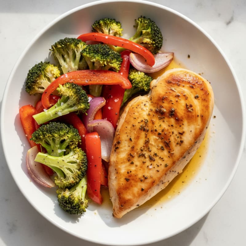 Pan-Seared Chicken with Roasted Vegetables