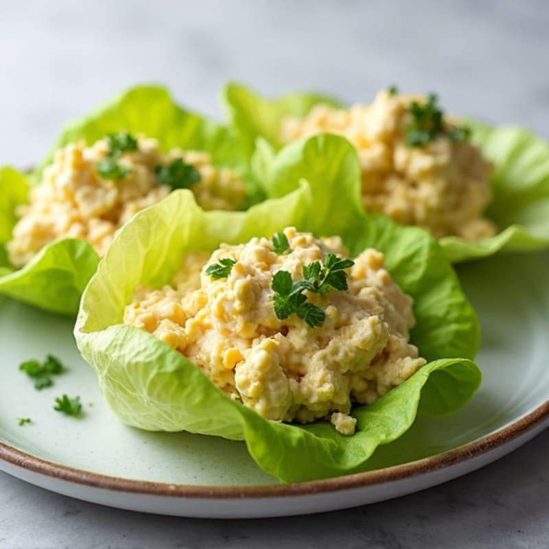 Creamy Egg Salad Lettuce Wraps