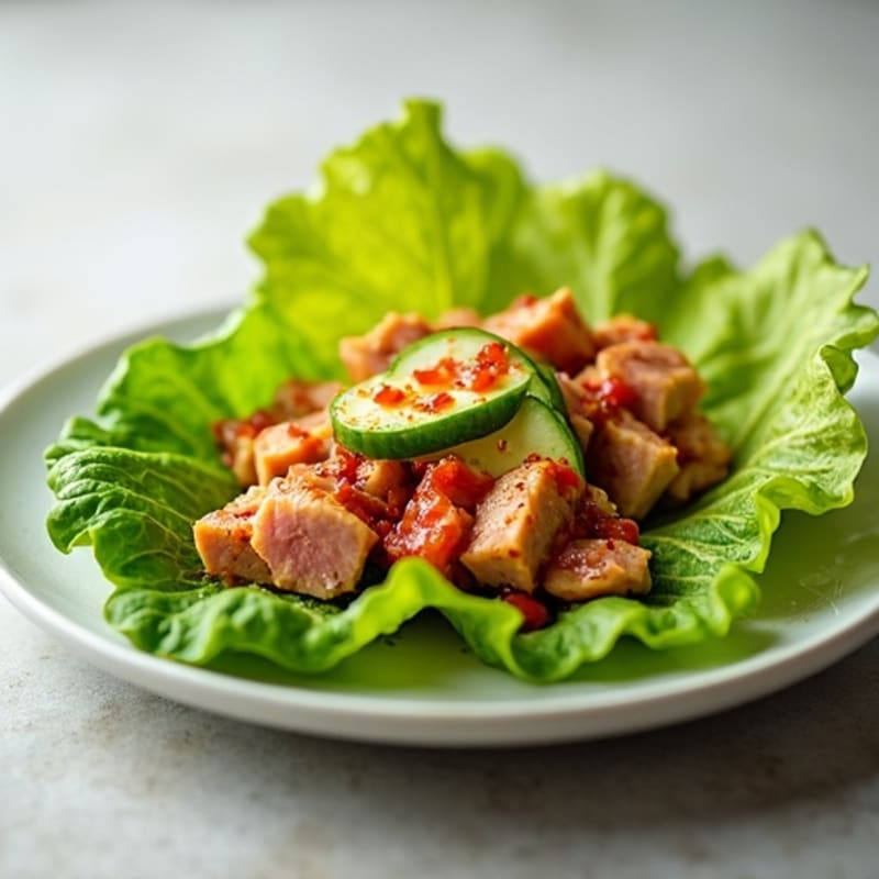 Fresh Spicy Tuna Lettuce Wraps