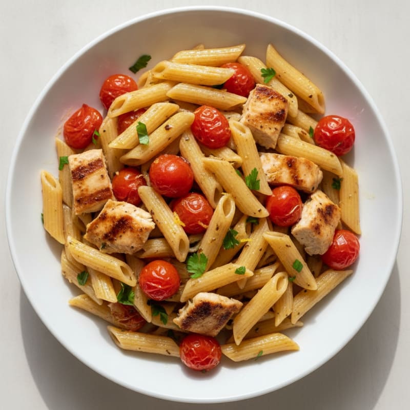 Garlic Herb Pasta with Roasted Tomatoes