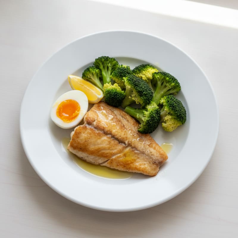 Seared Tilapia with Steamed Broccoli