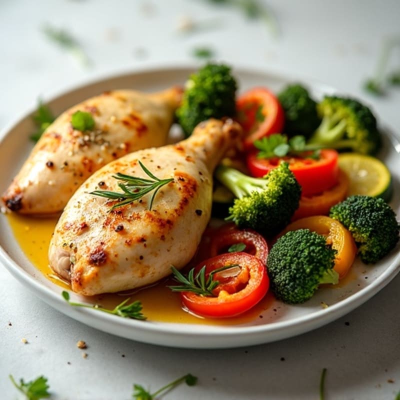 Lemon Herb Roasted Chicken with Crispy Roasted Vegetables