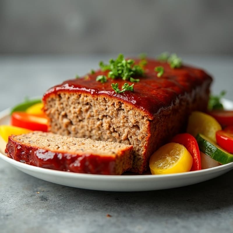 Savory Lean Meatloaf with Crispy Bacon and Smoky BBQ Glaze