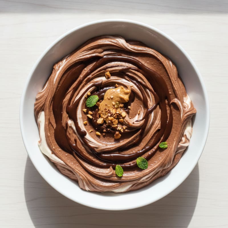 Creamy Greek Yogurt Protein Mousse with Cocoa Powder