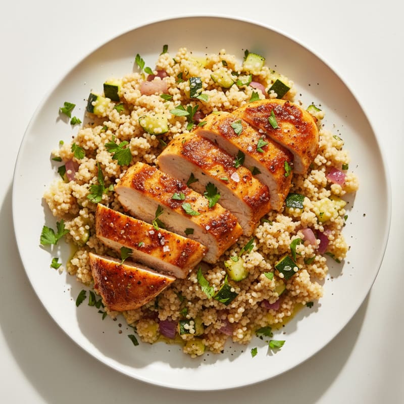 Harissa Chicken with Lemon Couscous