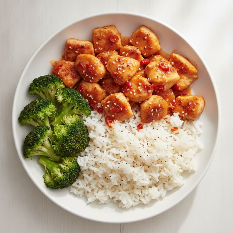 Sweet Chili Chicken and Rice Bowl