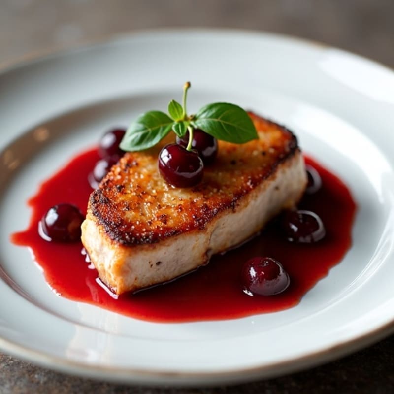 Crispy Pan-Seared Duck Breast with Cherry Sauce