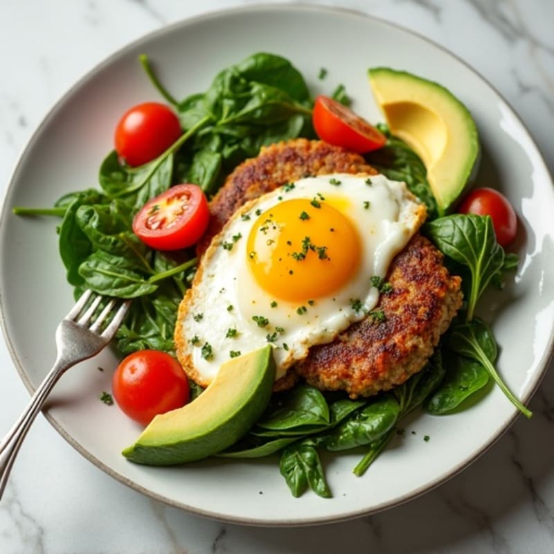 Egg White and Turkey Sausage Scramble with Spinach and Tomatoes