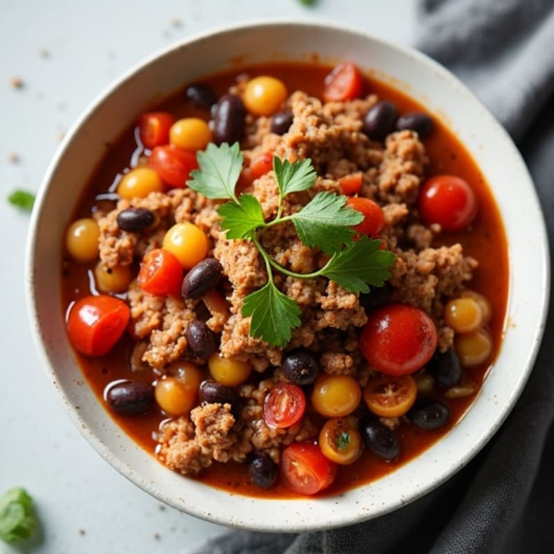 High-Protein Turkey and Black Bean Chili