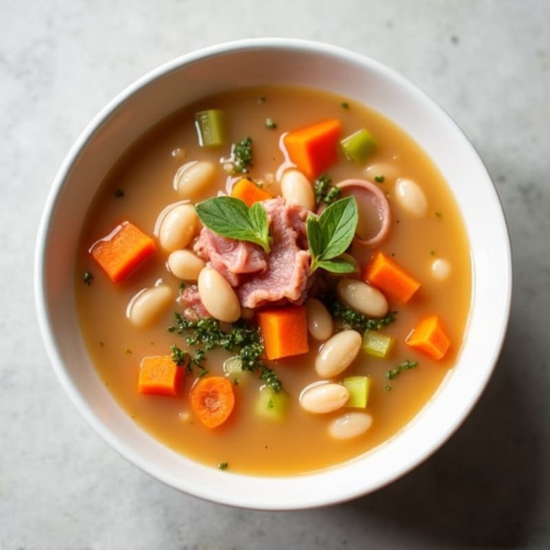 Hearty White Bean and Smoked Ham Soup