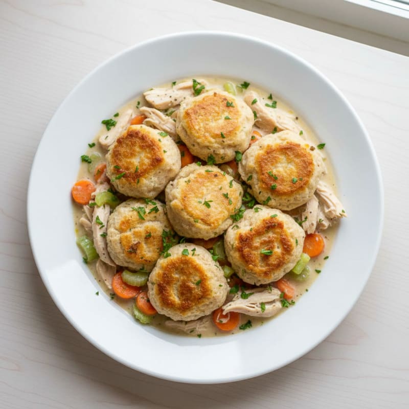 Creamy Chicken and Herb Dumplings