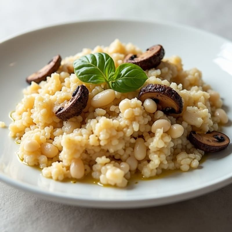 Creamy Wild Mushroom Cauliflower Risotto
