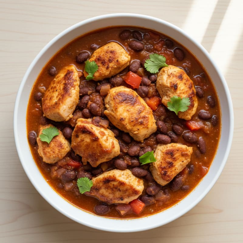 Smoky Chipotle Chicken and Black Bean Chili
