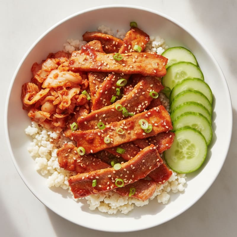 Spicy Gochujang Pork Belly Bowl