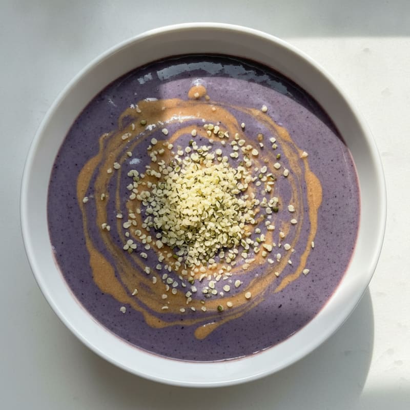 Blueberry Almond Butter Smoothie Bowl