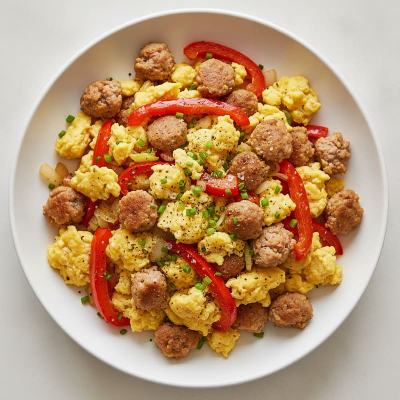 Sausage and Egg Power Scramble
