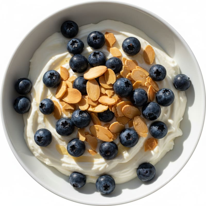 Creamy Greek Yogurt Protein Bowl with Berries and Almonds