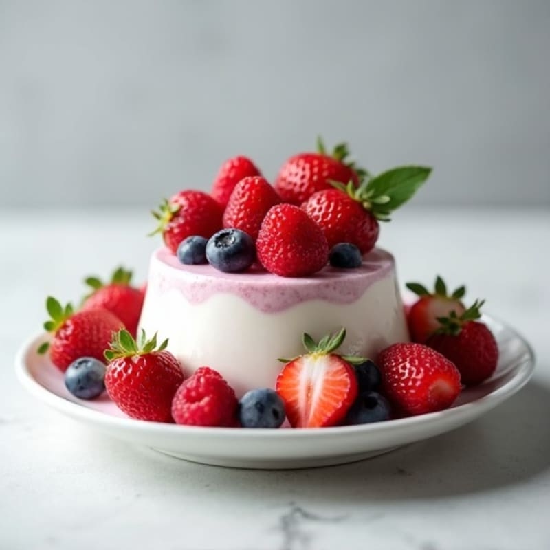 Silky Greek Yogurt Protein Mousse with Fresh Berries
