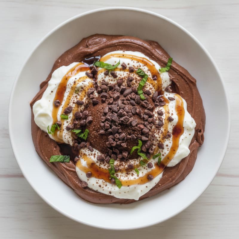 Silky Chocolate Protein Mousse with Greek Yogurt