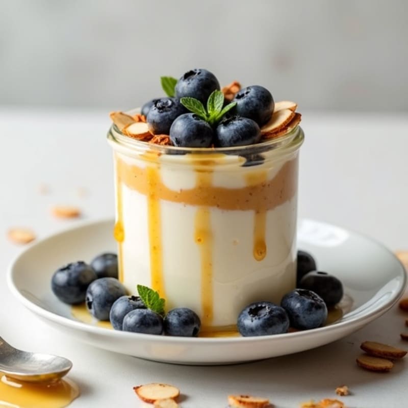 Creamy Vanilla Protein Cheesecake Parfait