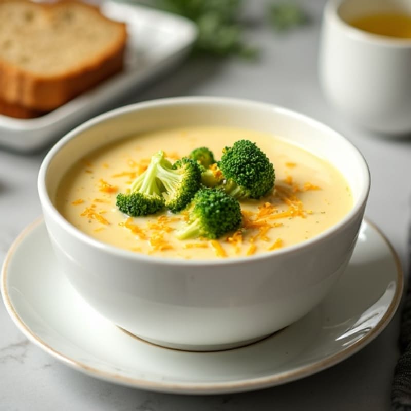Creamy Healthy Broccoli Cheddar Soup