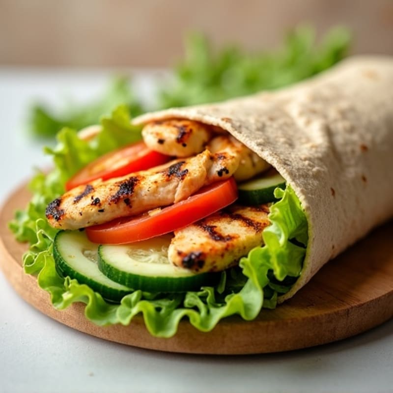Grilled Chicken and Fresh Veggie Wrap