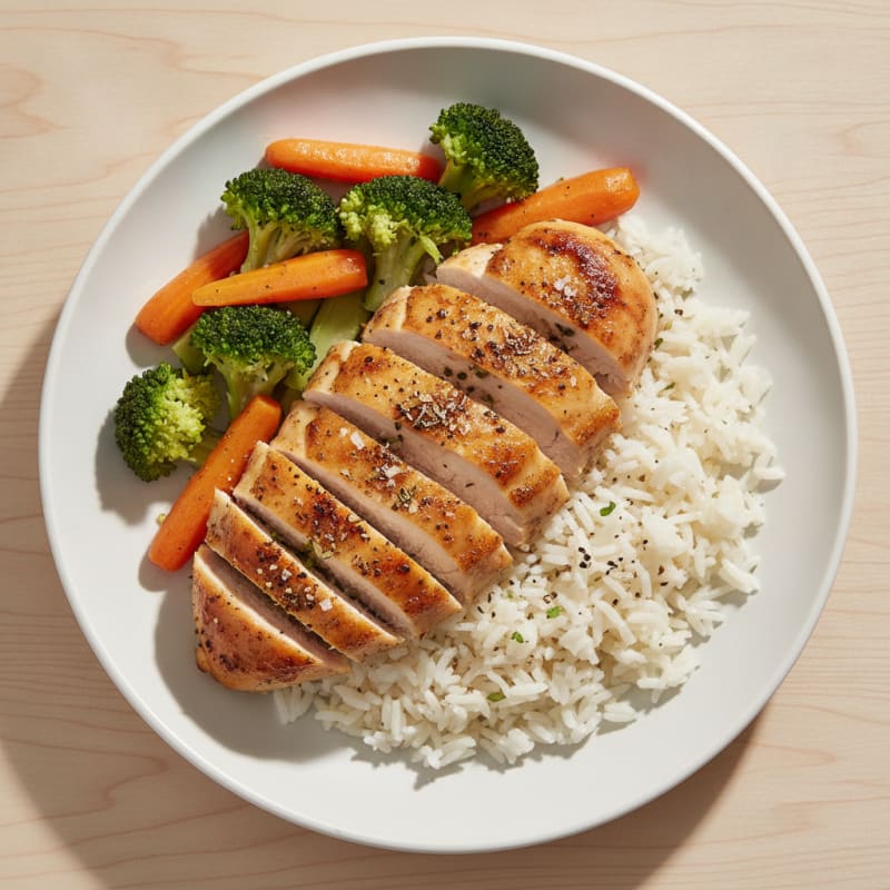 Herb-Roasted Chicken with Rice and Vegetables