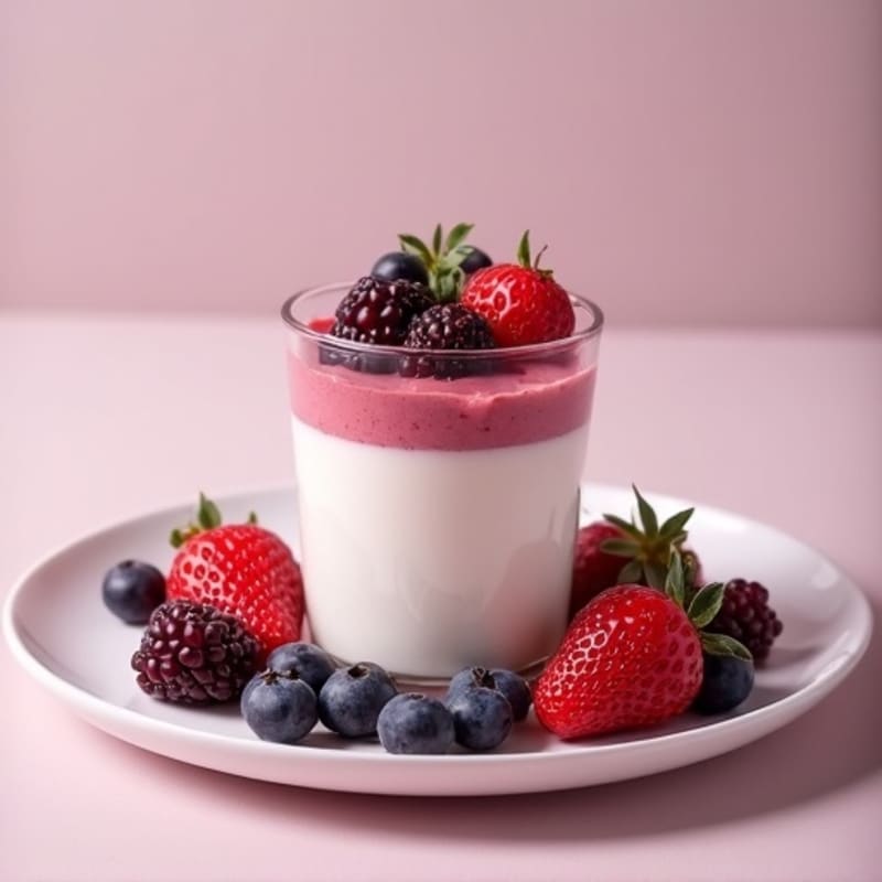 Silky Greek Yogurt Protein Mousse with Mixed Berries