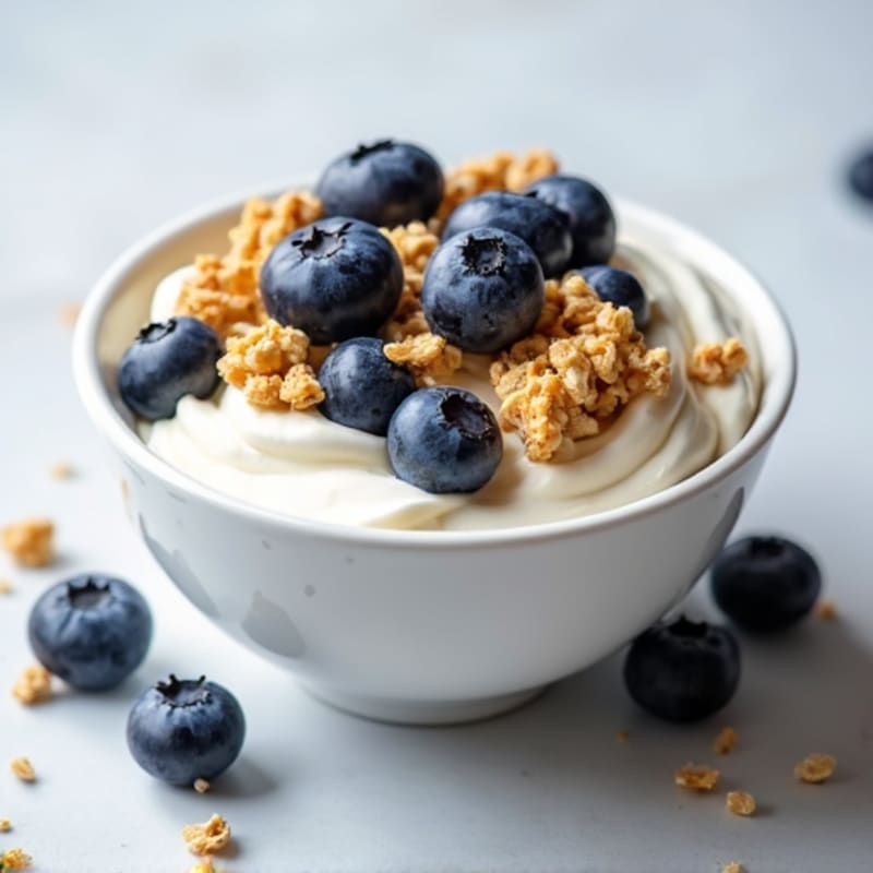 Greek Yogurt with Protein Granola and Blueberries