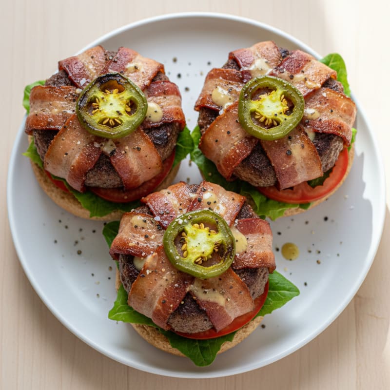 Crispy Bacon-Wrapped Jalapeño Sliders