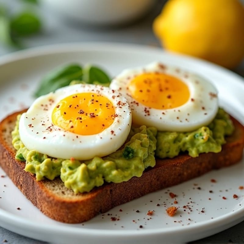 Crispy Whole Grain Avocado Toast with Soft-Boiled Eggs