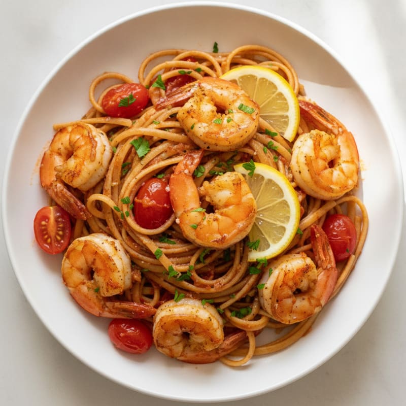 Spicy Calabrian Chili Shrimp Linguine