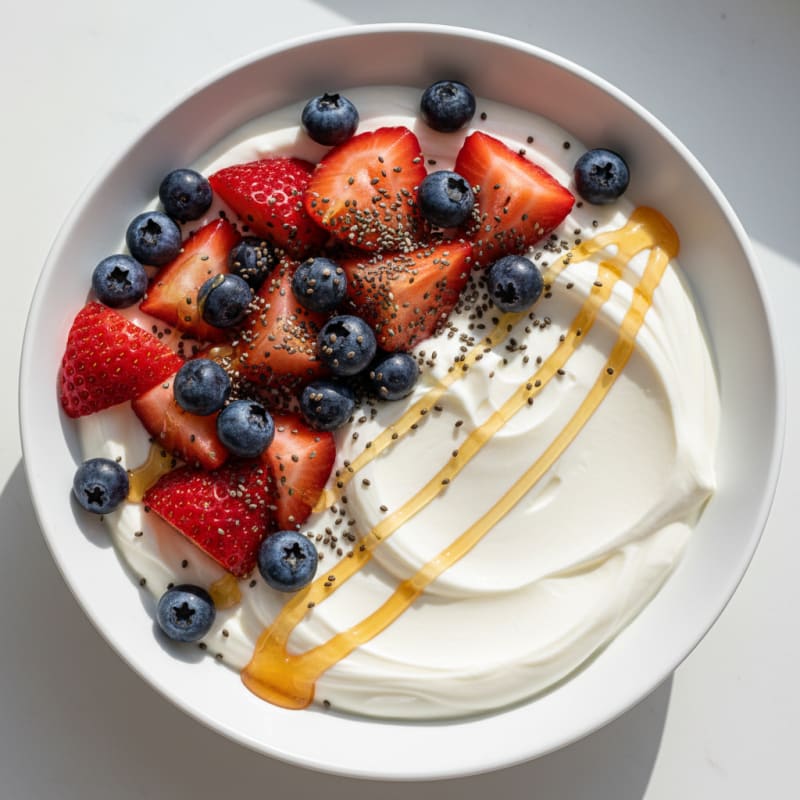 Creamy Greek Yogurt with Fresh Berries and Chia Seeds