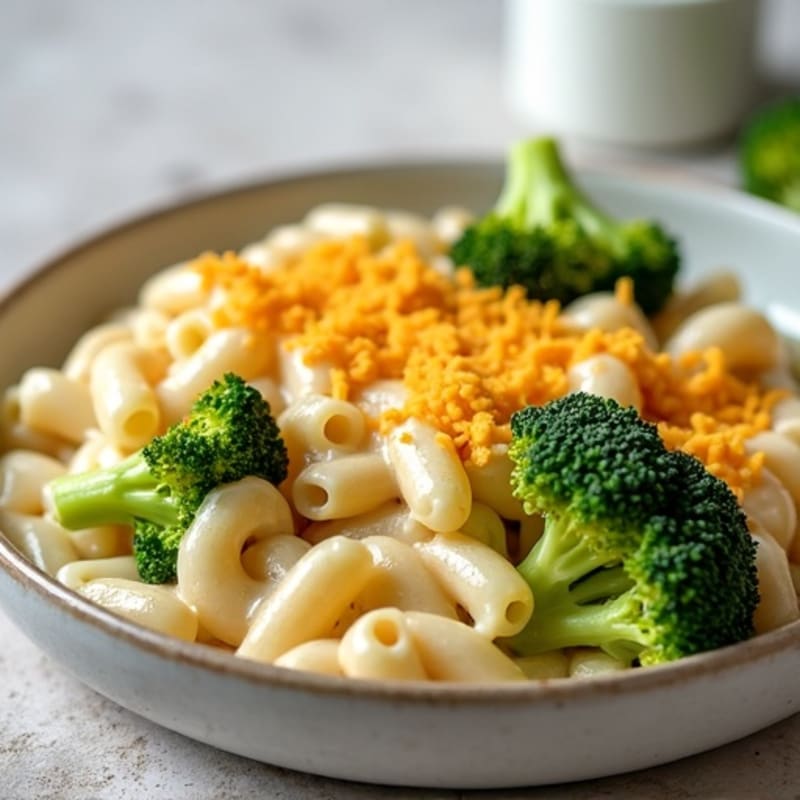 Creamy Chicken and Broccoli Baked Mac and Cheese
