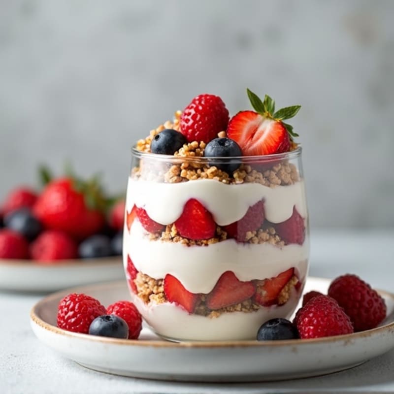 Creamy Greek Yogurt Protein Parfait with Mixed Berries