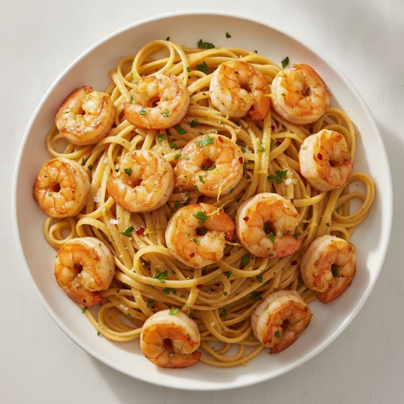 Garlic Butter Shrimp Scampi with Linguine